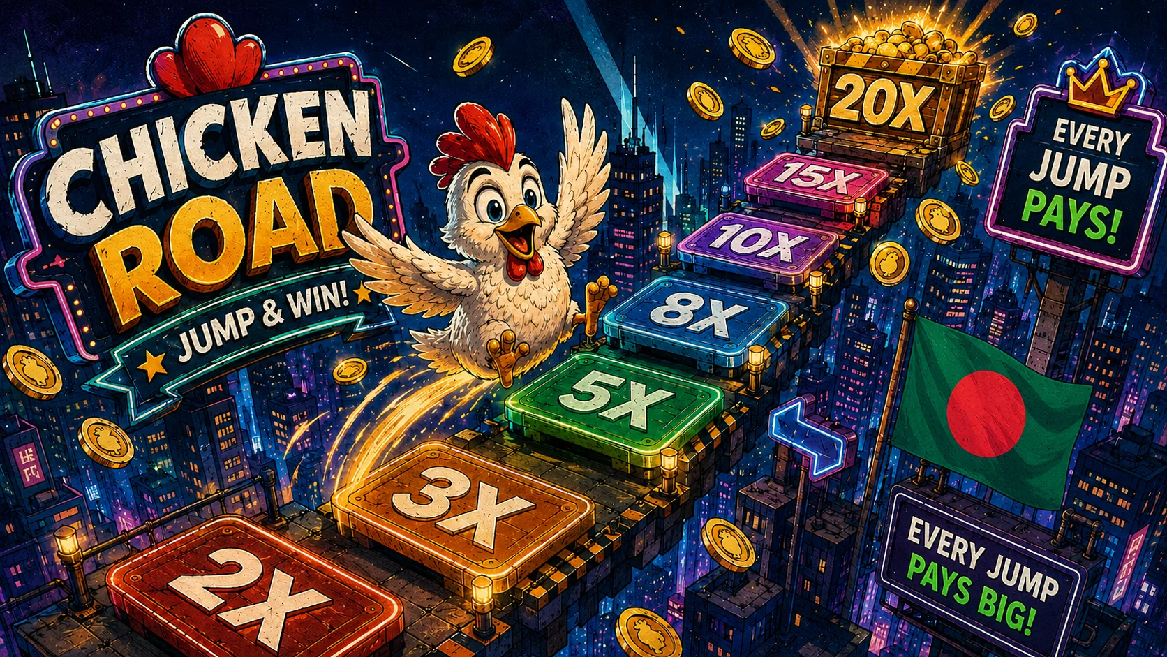 Chicken Road multiplier path during a gameplay round